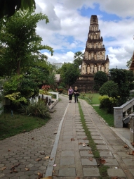 Two of our team members prayer walking on the temple grounds.