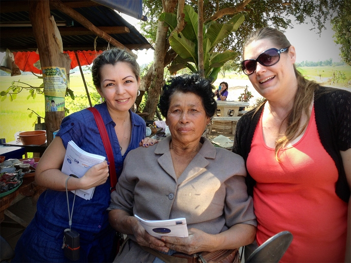 This lady came in from the rice fields just as we were distributing Gospel tracts and Bibles to a street vendor. She thanked us and thanked us. She had been wanting her own Bible in Thai for so long but could not find one. She cried as we prayed with her.